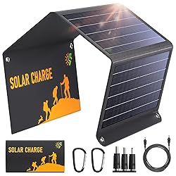 30W Portable Solar Panel 3 USB Ports Chargers
