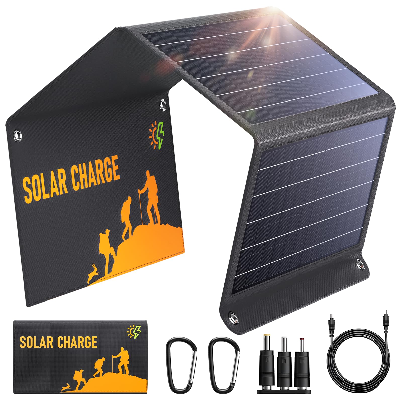 30W Portable Solar Panel 3 USB Ports Chargers