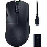 Razer DeathAdder V3 Pro Wireless Gaming Mouse + Hyperpolling Wireless Dongle: 63g Ultra Lightweight - Focus Pro 30K Optical Sensor - Optical Switches Gen-3-5 Programmable Buttons - Black