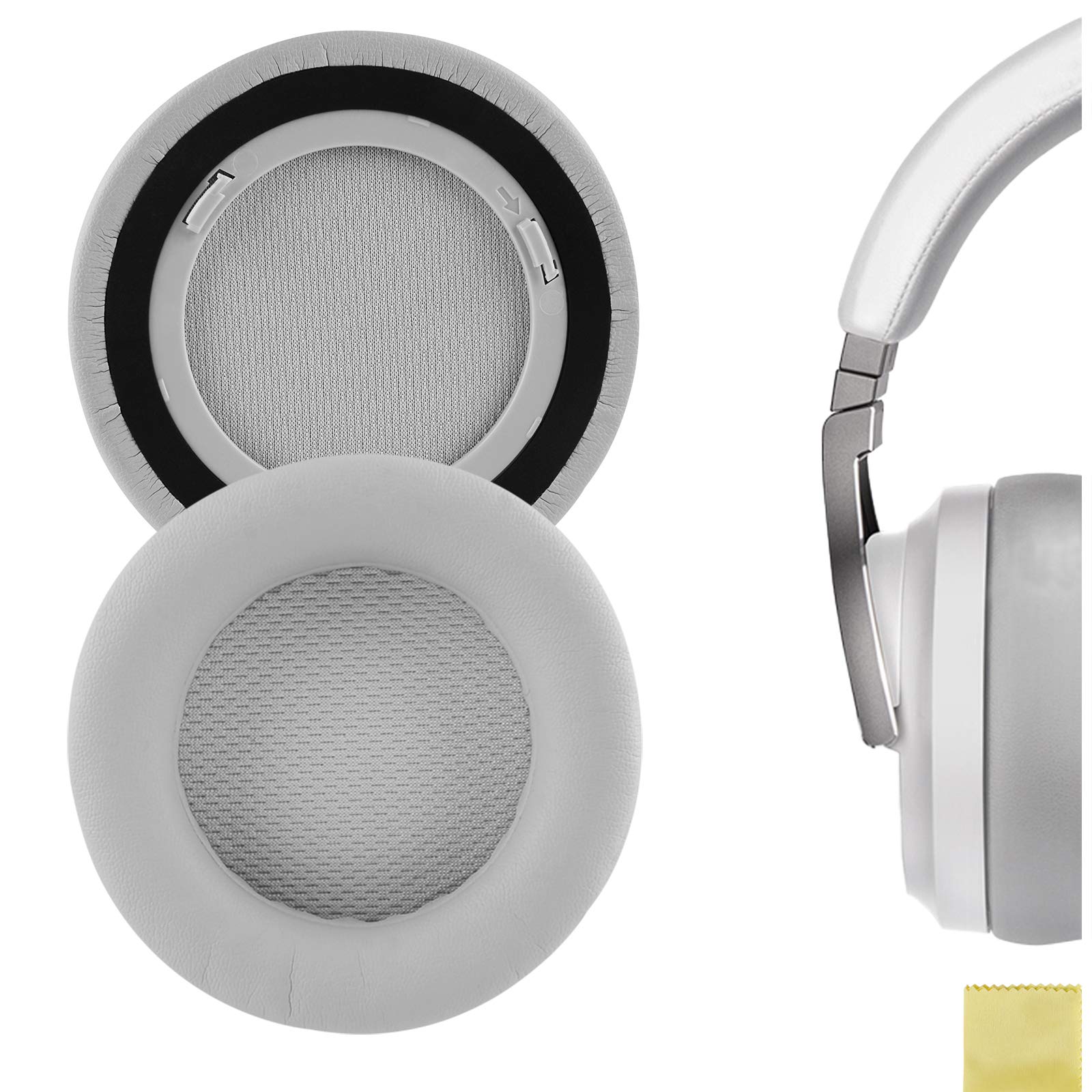 Geekria Replacement Ear Pads for Corsair VirtuosoRGB/Virtuoso Wireless SE/Virtuoso Wireless XT Headphones Ear Cushions, Repair Parts (Grey)