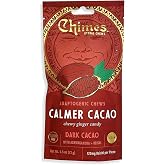 Chimes Calmer Cacao Adaptogen Ginger Chews Candy - (1 Pack With Ashwagandha, Reishi and Dark Cacao with Theobromine) Vegan, Gluten Free