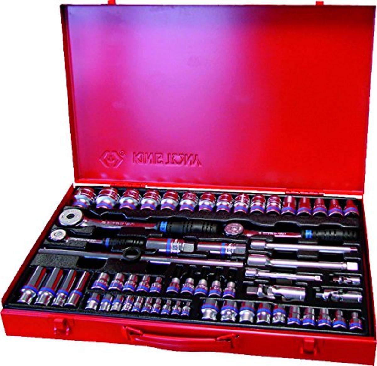 KING TONY 9564MR01 Socket, 1/4-3/8-1/2-inch, Set of 62