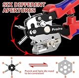 Preciva Belt Hole Puncher 10 Sizes with 6 Extra Punches Ruler Stainless Steel view 4