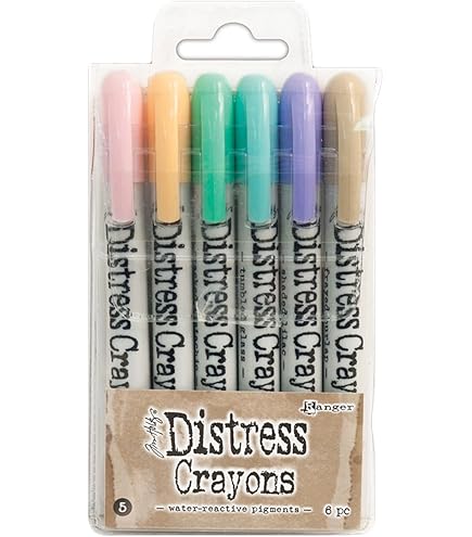 Amazon.com: Ranger Tim Holtz 18 Distress Crayons Bundle: Sets 8, 9, 10
