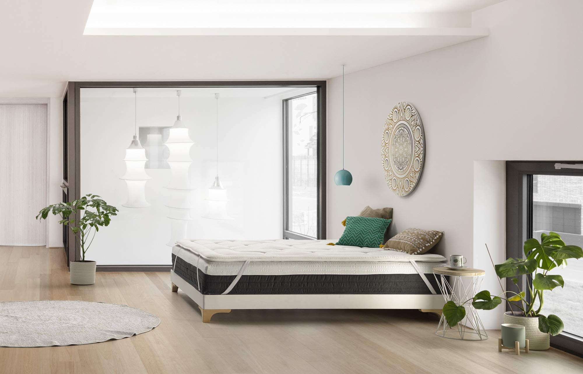 THE WISE FROG MATTRESS – Luxury URBAN Mattress with Removable and Washable Zip-off Cover + Free Premium Memory Foam Mattress Topper (90 x 200 cm)