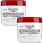Eucerin Original Healing Cream, Emollient Enriched, 2 x 16 OZ | Unscented Body Cream for Extra Dry and Compromised Skin, Emollient Enriched Body Moisturizer, Long-Lasting Hydration
