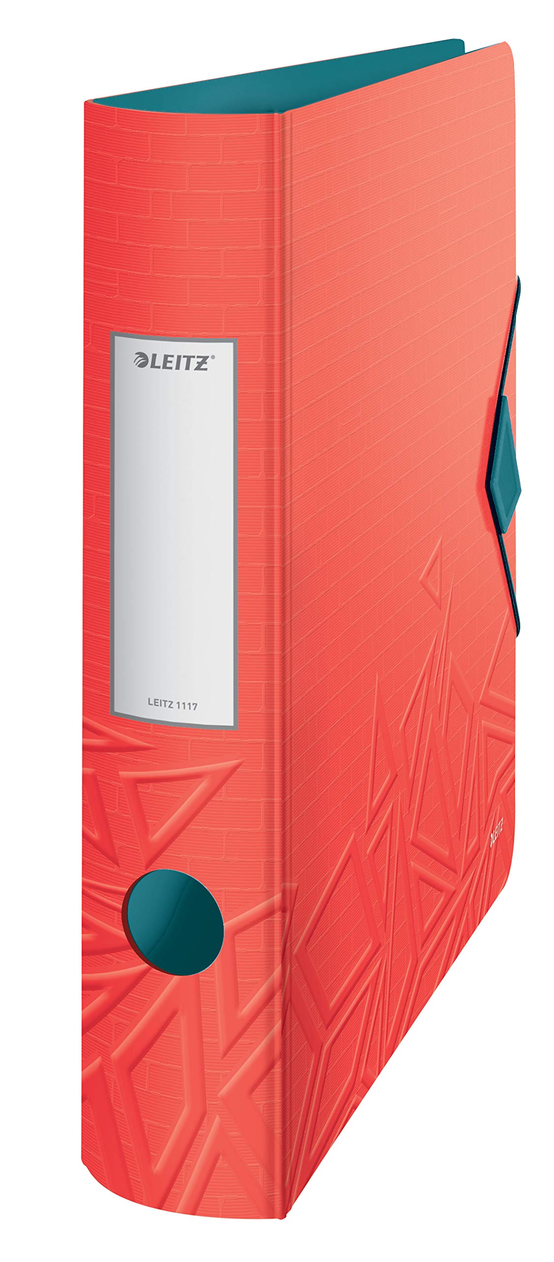 Leitz 180° Active Urban Chic A4 Lever Arch File, Red, Curved Spine 65mm Width, Elastic Fastening, Light polyfoam, Urban Chic, 11170020