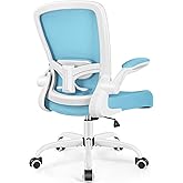 FelixKing Office Chair, Ergonomic Desk Chair Breathable Mesh Chairs Adjustable High Back Lumbar Support Flip-up Armrests, Executive Rolling Swivel Comfy Computer Chairs Home Office Blue