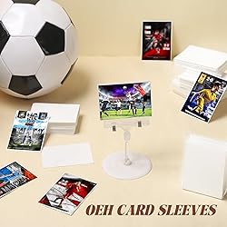 OHE 500 Counts Card Sleeves, Matte White Baseball