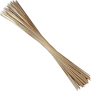 ORANGE DEAL 100 x Pflanzenstüze Tomatenstangen Rankgitter aus Holz Pflanzstab Rankstab 90 cm aus Bambus Ø 6 mm (Rankstäbe Natur)