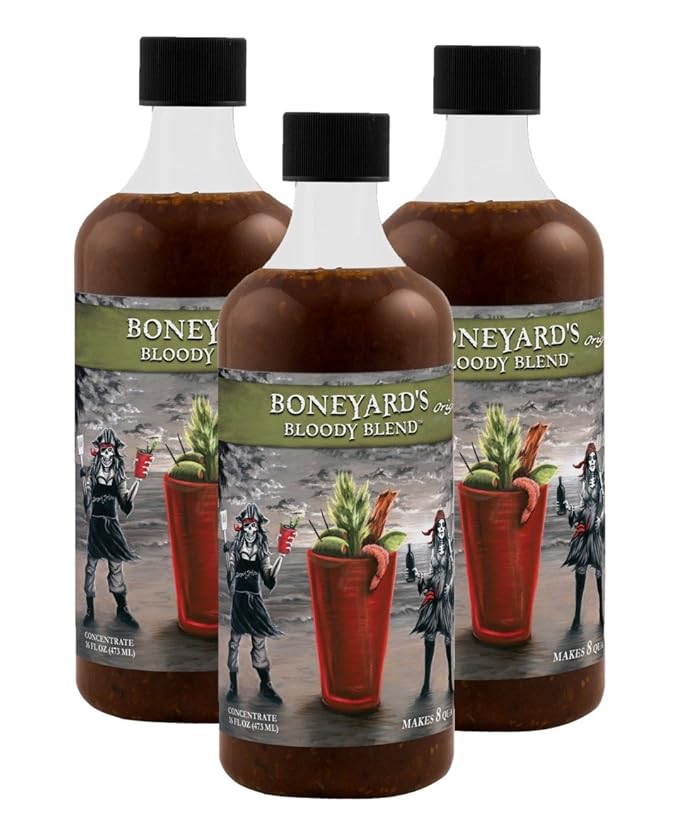 Boneyard’s Bloody Mary Mix Original Blend 16 Oz Bloody