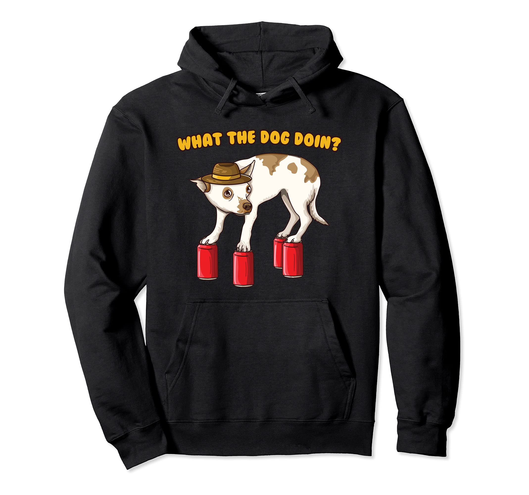 What The Dog Doin Funny Ironic Dank Meme Pullover Hoodie