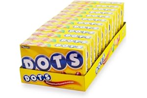 TOOTSIE ROLL DOTS Individually Wrapped Candy Holiday Pack - Original Gummy Candy Flavors - Cherry, Lime, Orange, Lemon, Strawberry - Gluten Free, Kosher & Peanut Free Gumdrops - Bulk 12ct, 6.5oz Dots Candy Boxes