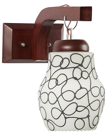 Somil Som_Wall_175 100-Watt Sconce Decorative Wall Light (White, Round)