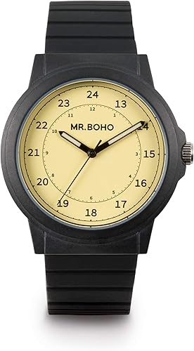 MR. BOHO Reloj Analógico para Adultos Unisex de Cuarzo con Correa en Plástico