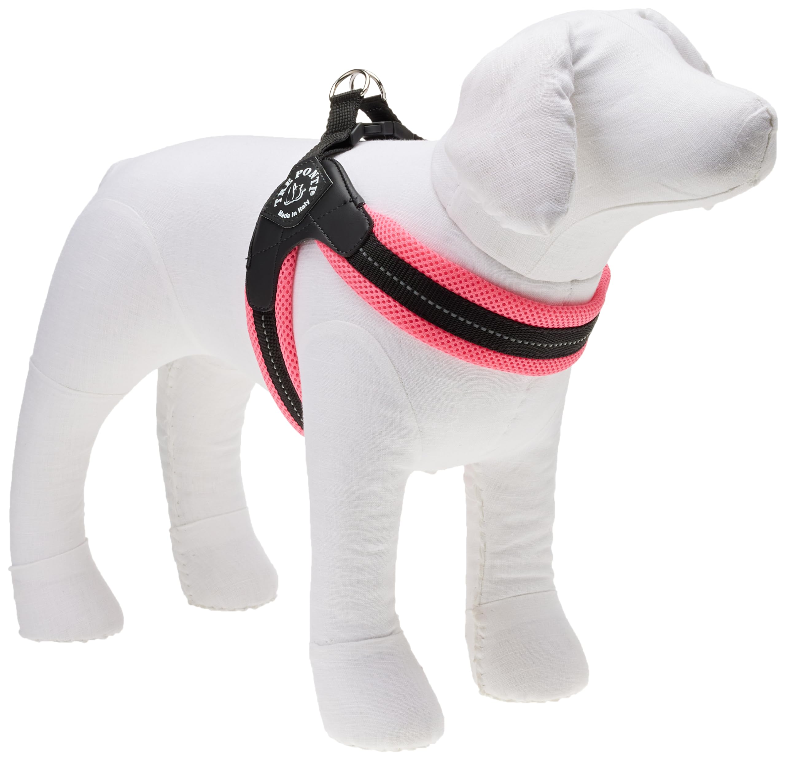 TRE PONTI Easy Fit Mesh Fix Neon Dog Harness, Size 3, Pink