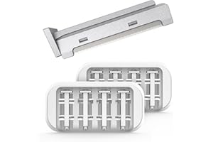 PELCAS Dermaplaning Blade Replacement kit, 8 Pcs Dermaplaning Blades for Facial Peach Fuzz, Exfoliation & Hair Removal System SPA at Home Only Fit with PELCAS Dermaplaning Tool BV18-705 Pink