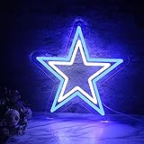 Dallas Cowboy Neon Sign – Blue and White Star LED
