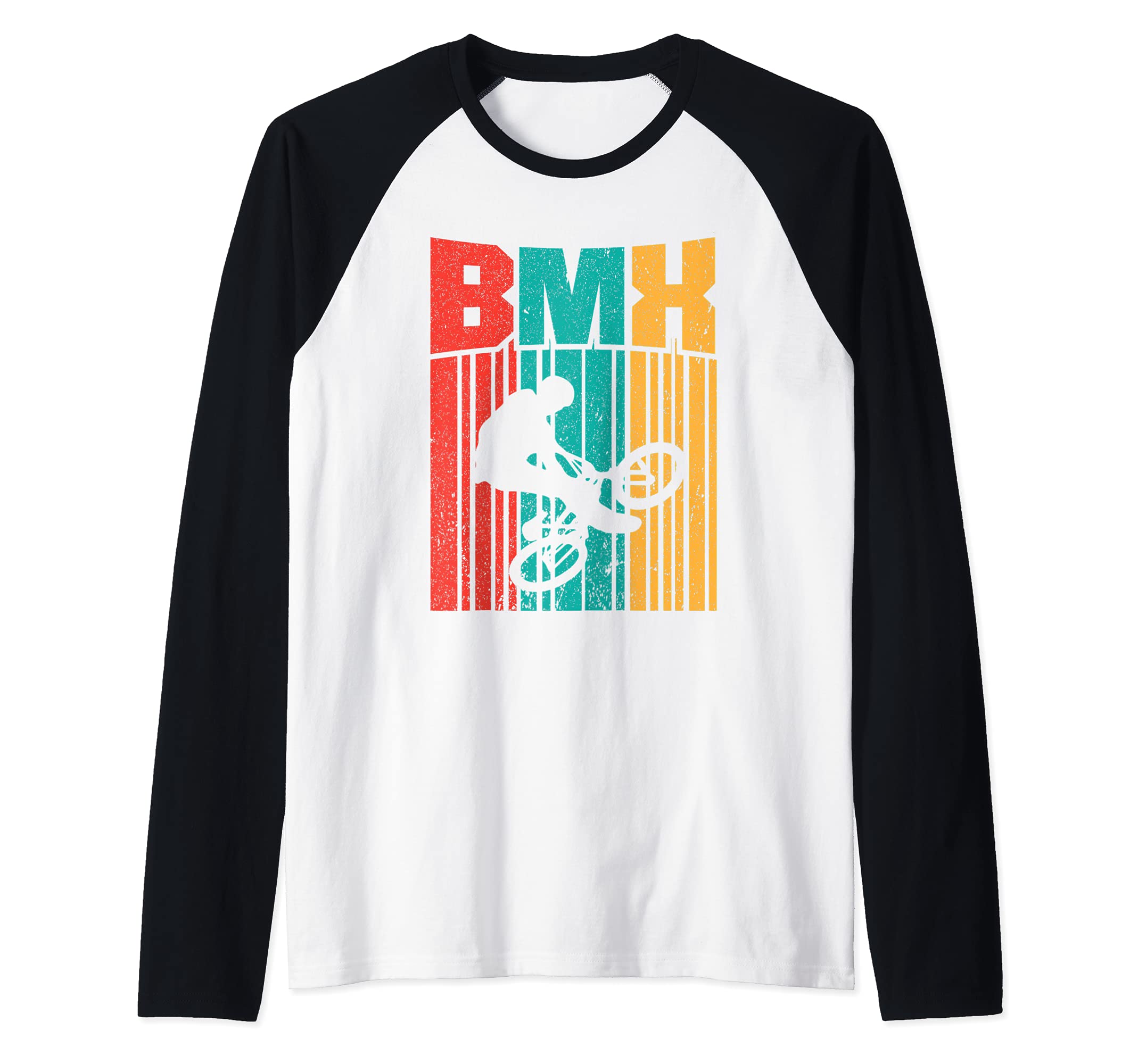BMX Vintage Bike Bicycle Racing BMX Lover I Cool BMX Raglan Baseball Tee