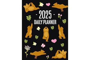 Yoga Bear Planner 2025: For All Your Weekly Appointments! Cool Daily Organizer with Funny Meditating Safari Jungle Animal January-December: 12 Months