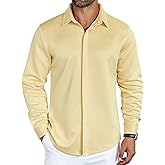 COOFANDY Mens Long Sleeve Wrinkle Free Shirts Casual Button Down Shirt Stretch Dress Shirt