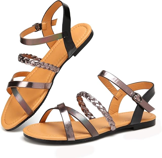 Quin Black Flat Sandals | Black sandals flat, Dressy flats, Dressy flat sandals