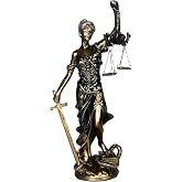 Dawbun 12.3 in Lady Justice Statue Scale of Justice Sculpture Blind Justice Figurine Law Office Decor for Desk Bookshelf Living Room Ldeal Gift for Lawyer Friends Who Long for Fairness and Justice