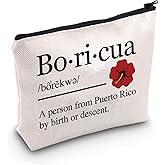 JXGZSO Boricua Definition Cosmetic Bag Latina Puerto Rican Gift Puerto Rico Flower Lover Gift Puertorican Merch (Boricua Bag)