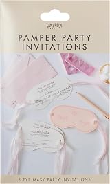 Ginger Ray Eye Mask Invitations 5 Pack Pamper Party Accessories view 5
