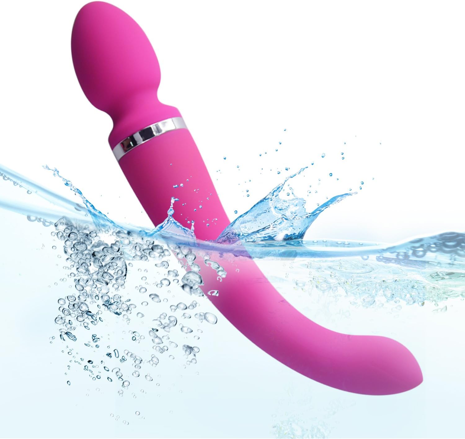 Smart Wand Massager, 2 Motors Electric Body Massager 10 Powerful Multi-Speed Cordless USB Rechargeable Handheld Massager