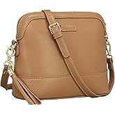 Arkefi Zip Crossbody Bag for Women, Vegan Leather Phone Purse Shoulder Handbag with Adjustable Strap for Travel/Daily Use