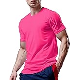 YumiDay Mens Workout Shirts Dry Fit, Running Top Athletic Tee Moisture Wicking Crewneck Gym T-Shirts Short Sleeve