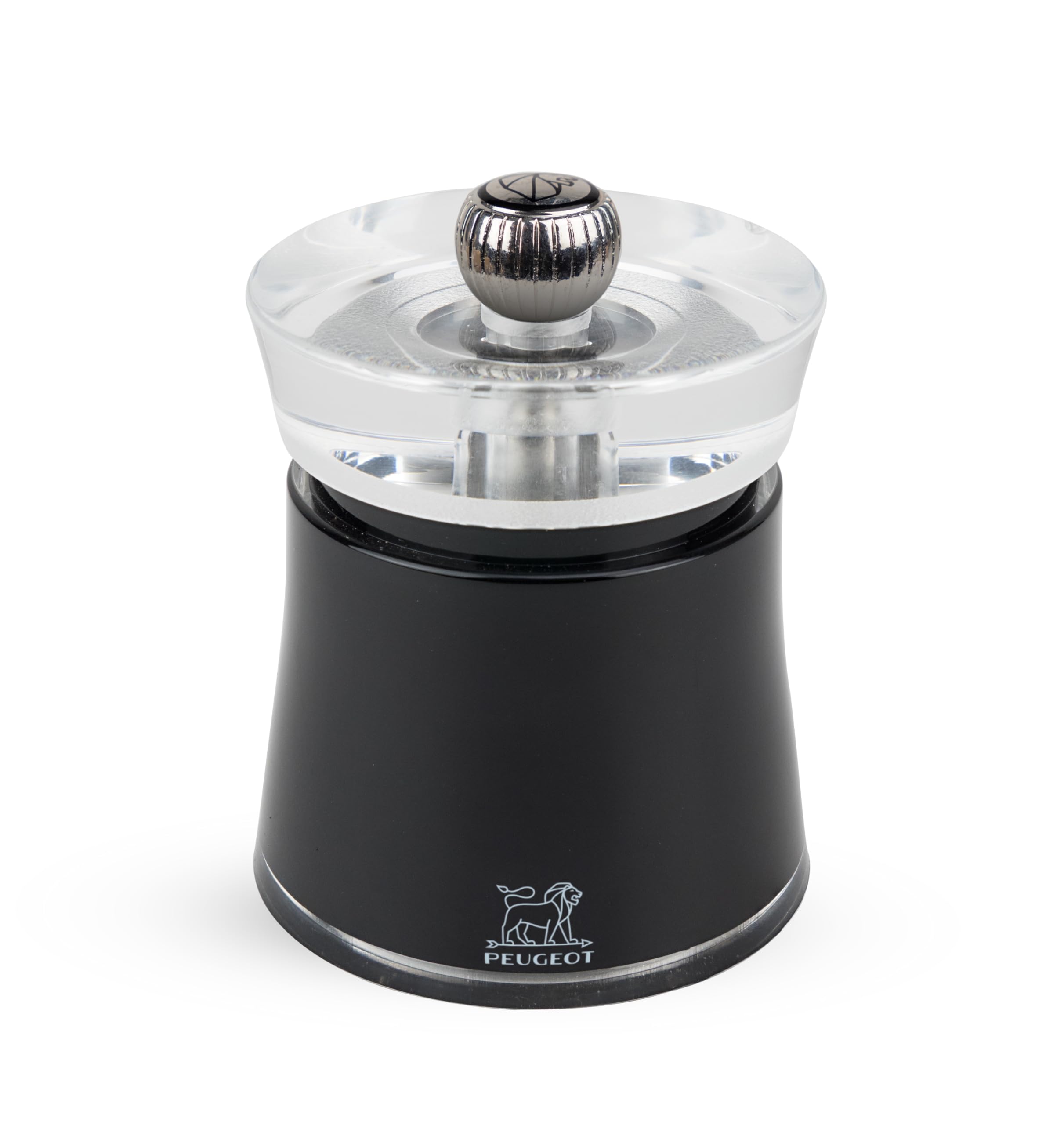 Peugeot - Bali 8 cm Pepper Mill - Classic Grind System - Acrylic - Lifetime Guaranteed Mechanism - Made in France - Black Colour — image 1