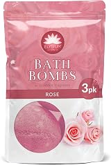 Elysium Spa Rose Bath Bombs 3 x 50g | Relaxing Scented Bathing Fizzers view 1