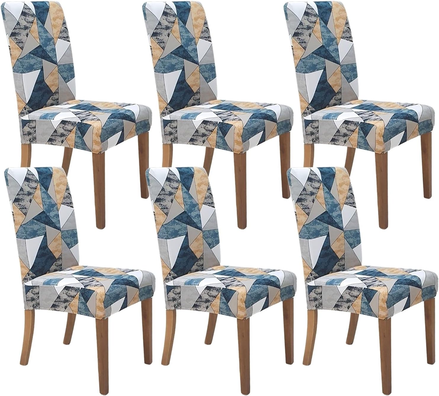 Slipcovers - SPRINGRICO Chair Covers for Dining Room 6 Pack, Stretch Dining Chair Cover, Washable Spandex Kitchen Parsons Chair Slipcovers, Removable Seat Protector for Home or Party (Set of 6, Lucid Dream)