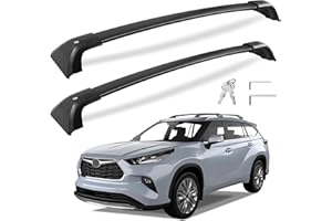 HOPE YOU READY 260lbs Roof Rack Cross Bars Compatible with Toyota Highlander XLE Limited Platinum Hybrid 2020-2025, Lockable Aluminum Heavy Duty Anti-Theft, Rust and Corrosion Resistant Crossbar