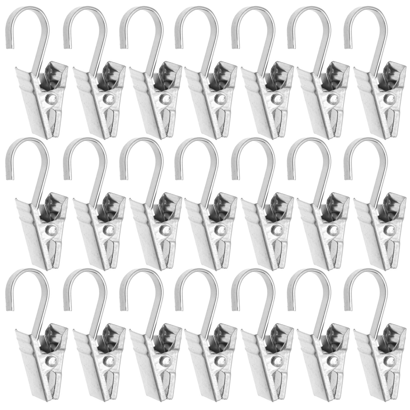 OUNONA Stainless Steel Curtain Clips with Hooks Photo Clips Pack of 100