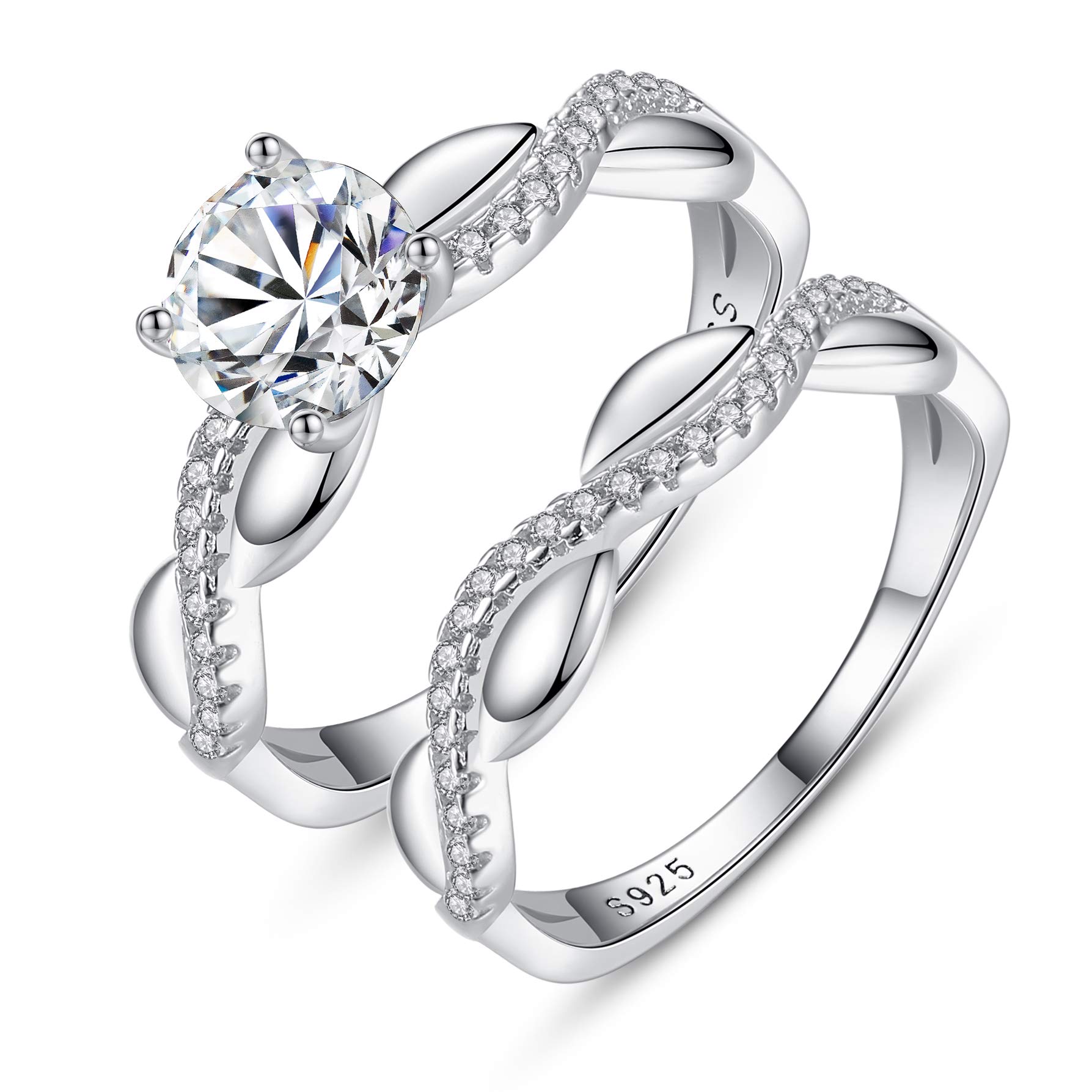 VIKI LYNN Women 925 Sterling Silver 1ct Cubic Zirconia Engagement Ring