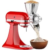 FOCOLLK Grain Mill Attachment for KitchenAid, 9 Levels Flour Mill Grinder | Food-Grade All-Metal Flour Mill for KitchenAid, Dry Low-Oil Grains, Wheat, Oats, Corn, Millet, Coffee Beans