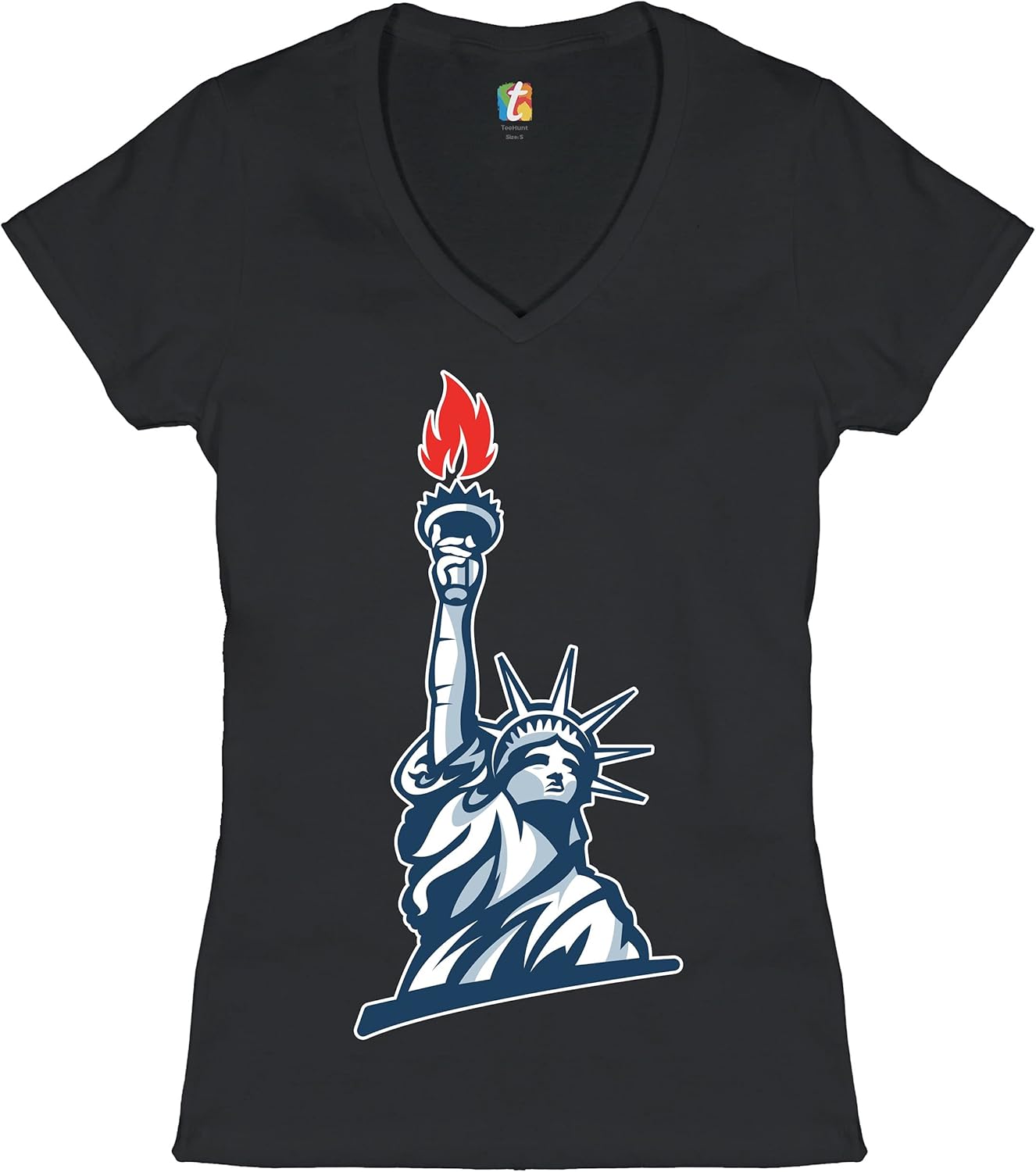 Statue of Liberty Women's VNeck TShirt Manhattan New York