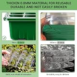 YAUNGEL Seed Trays 120 Cells with Heightened Lids 0.8mm PVC 20 Labels view 4