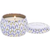 Voluspa Mountain Lavender &amp; Chamomile Mini Tin Candle, 4 oz | 25 Hour Burn Time, Coconut Wax, Floral Fragrance, Poured in the USA