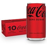 Coca-Cola Zero Sugar Soda Soft Drink Mini Cans, 7.5 fl oz, 10 Pack | Zero calories, carbonated