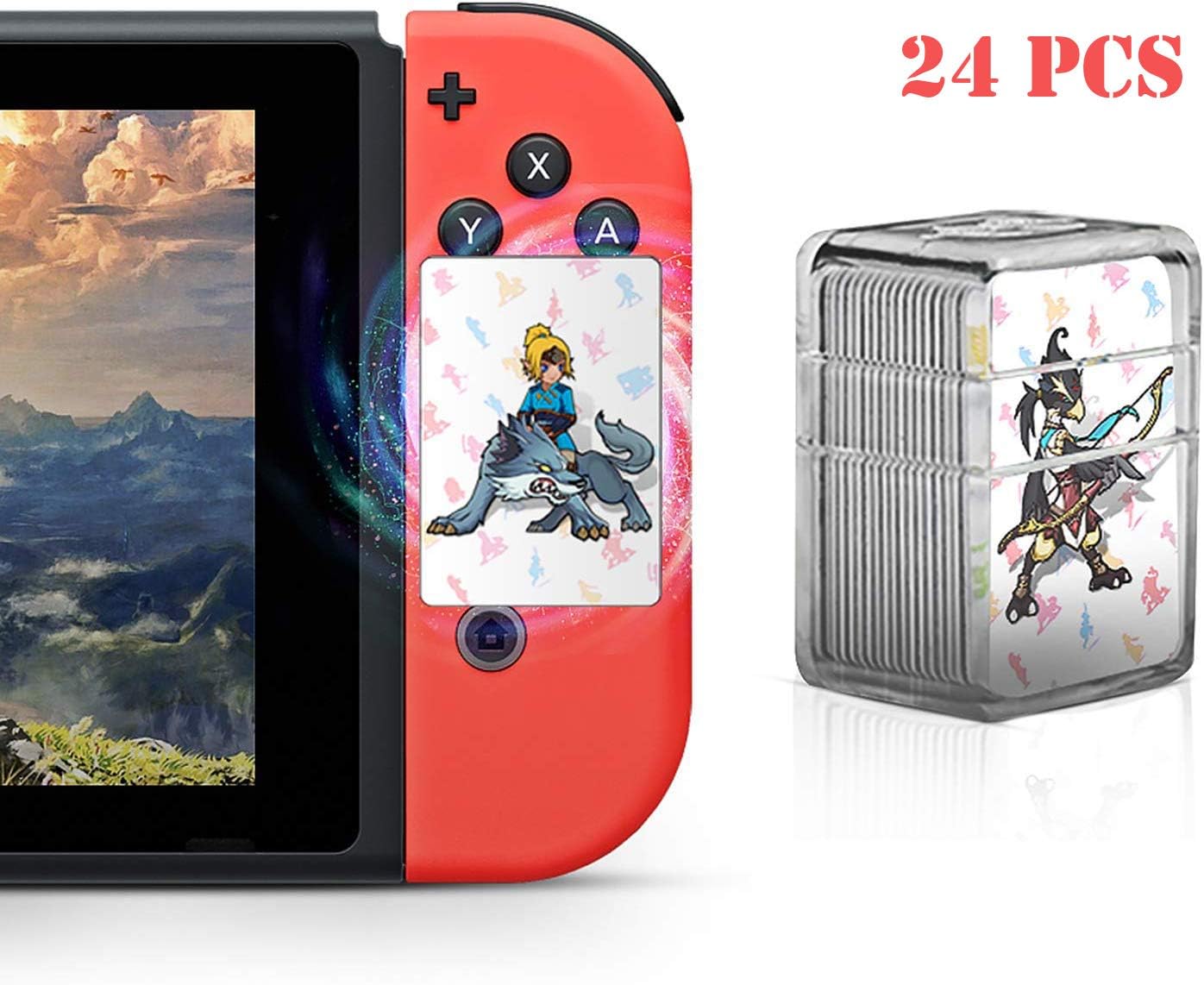NFC Tag Game Cards for the Legend of Zelda Breath of the Wild Switch/Wii U - 23pcs Mini Cards with Crystal Case