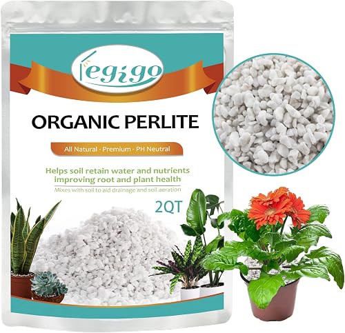 Legigo 2L Organic Horticultural Perlite for Plants Indoor- Natural Horticultural Soil Additive Conditioner Mix for Improves Drainage, Ventilation and Root Growth