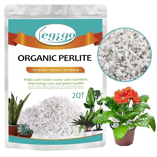 Legigo 2L Organic Horticultural Perlite for Plants Indoor- Natural Horticultural Soil Additive Conditioner Mix for Improves Drainage, Ventilation and Root Growth
