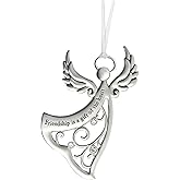 Ganz Angels By Your Side Ornament - Friendship is a gift of the heart,Silver / Black