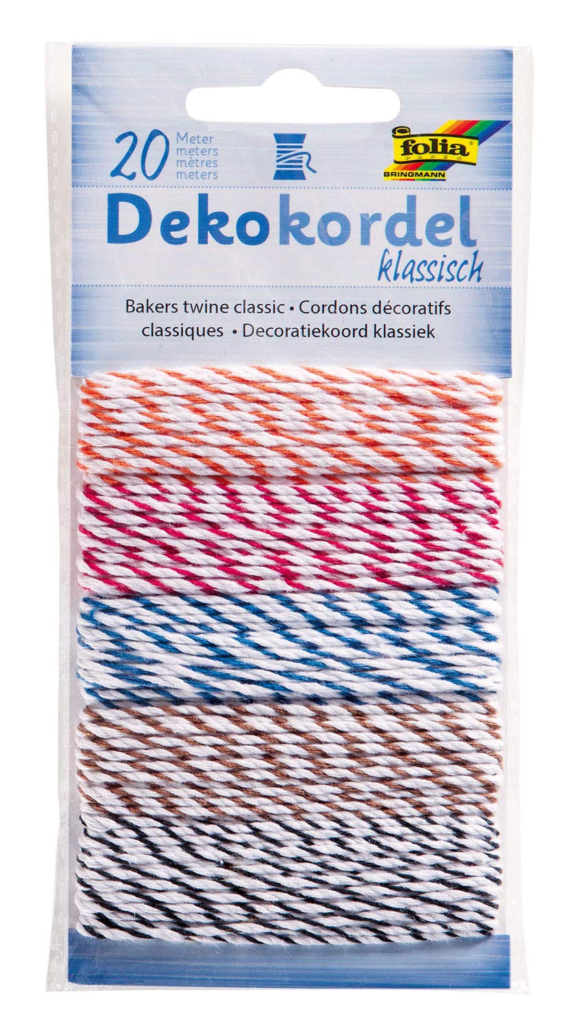 Sznurek dwukolorowy 20 m 5 kolorów twin-mix