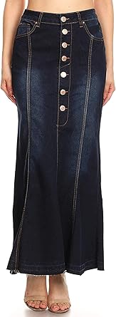 modest jean skirts plus size