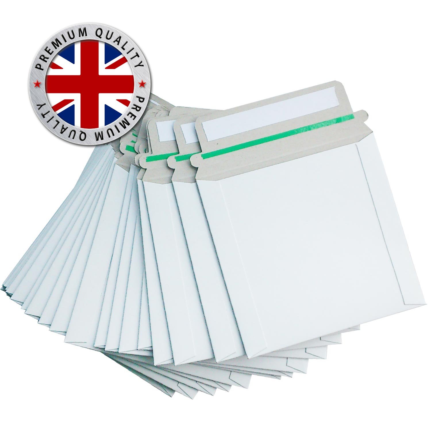50 CD DVD 140mm x 135mm Cardboard Sleeves Mailers Peel & Seal Envelopes 350GSM for Postal Use
